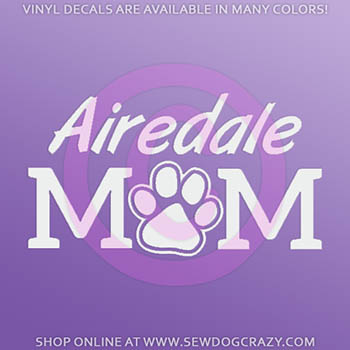 Airedale Mom Car Sticker