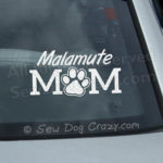 Malamute Mom Car Window Sticker
