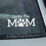 Cattle Dog Mom Car Window Sticker