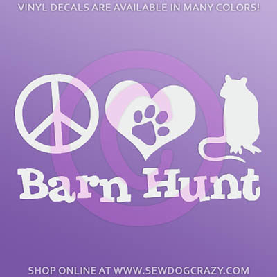 Peace Love Barn Hunt Stickers