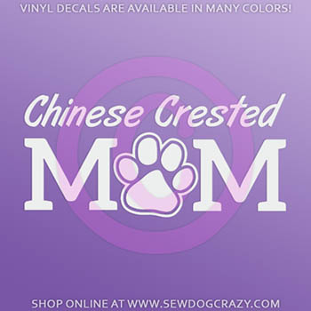 Chinese Crested Mom Car Sticker
