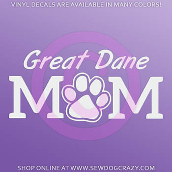 Great Dane Mom Car Sticker