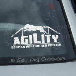 German Wirehaired Pointer Agility Stickers
