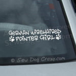 German Wirehaired Pointer Girl Car Decal