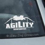 Havanese Agility Car Window Sticker