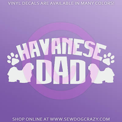 Havanese Dad Decals