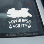 Havanese Agility Car Stickers