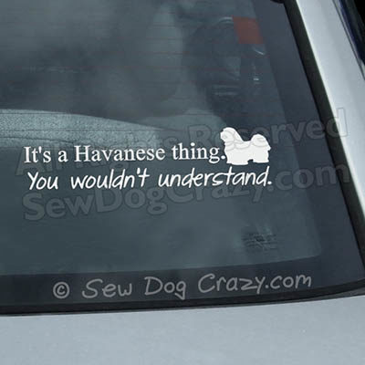 Funny Havanese Window Sticker