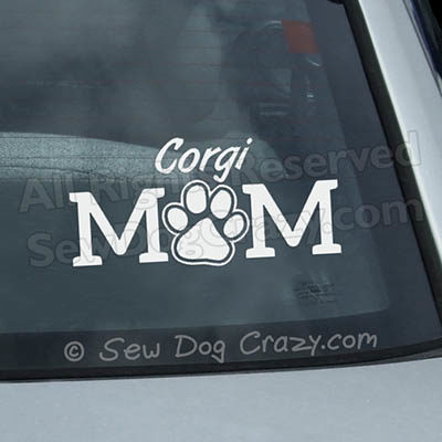 Corgi Mom Car Window Sticker