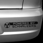 Powered by Schnauzers Car Decal