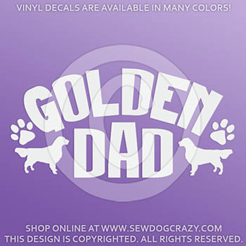 Vinyl Golden Retriever Dad Decals