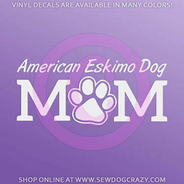 American Eskimo Dog Mom Car Sticker