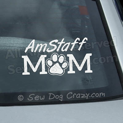 AmStaff Mom Car Decal