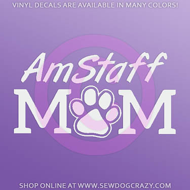 AmStaff Mom Car Sticker