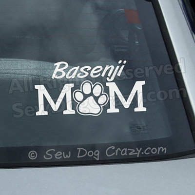 Basenji Mom Car Window Sticker