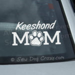 Keeshond Mom Car Window Sticker
