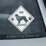 Toller On Board Car Window Sticker