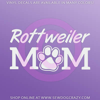 Rottweiler Mom Car Sticker
