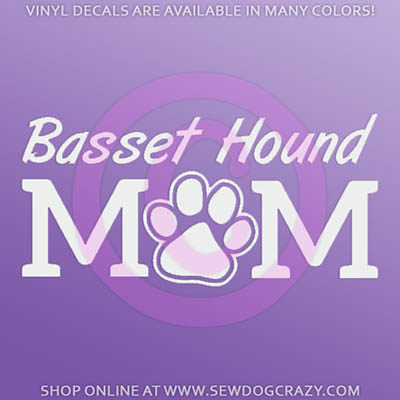 Basset Hound Mom Car Decal