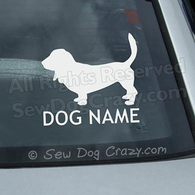Basset Hound Car Window Stickers