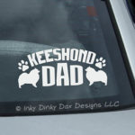 Keeshond Dad Car Window Sticker