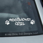 Keeshond Girl Car Sticker