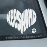 Love Keeshonds Car Window Sticker