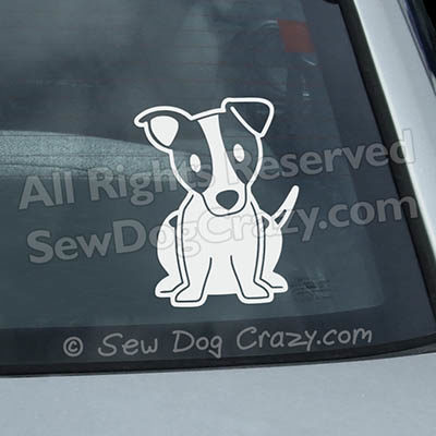 Cartoon Jack Russell Terrier Window Sticker