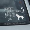 Funny Australian Cattle Dog Car Window Sticker
