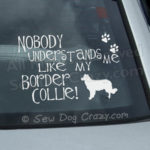 Funny Border Collie Car Window Sticker