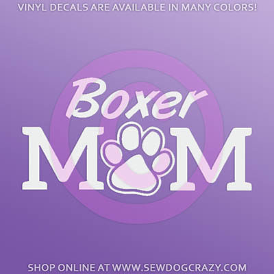Boxer Mom Car Sticker