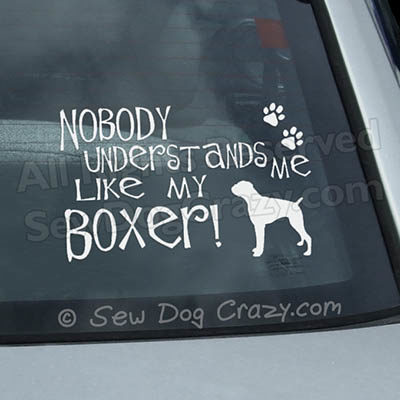 Funny Boxer Car Window Sticker