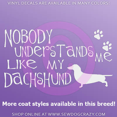 Long Haired Dachshund Car Stickers