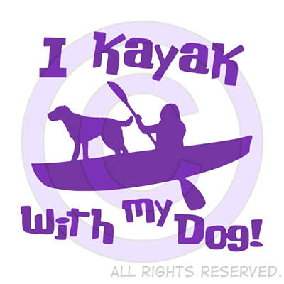 Kayak with dog shirts
