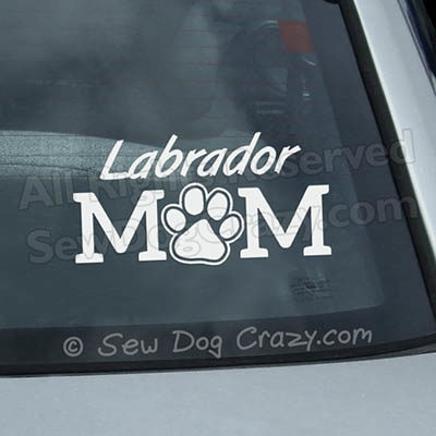 Labrador Mom Car Window Sticker