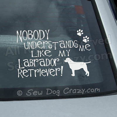 Funny Lab Car Window Stickers