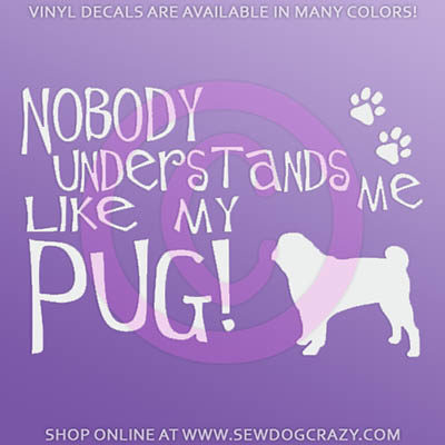 Funny Pug Car Stickers