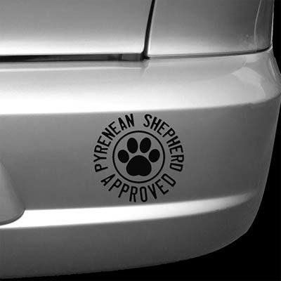 Pyrenean Shepherd Approved Car Sticker