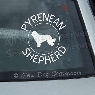 Pyrenean Shepherd Car Window Sticker