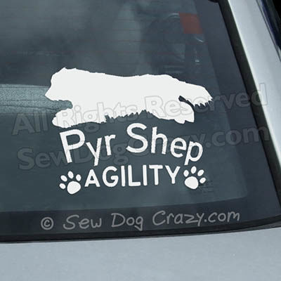 Pyrenean Shepherd Agility Car Stickers