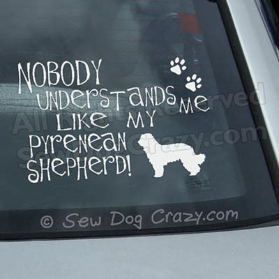 Funny Pyrenean Shepherd Car Window Stickers