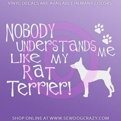 Funny Rat Terrier Car Sticker