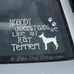 Funny Rat Terrier Car Window Sticker