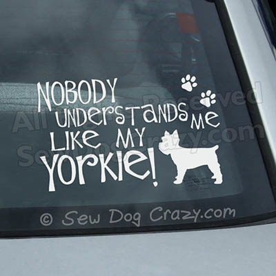 Funny Yorkie Window Stickers