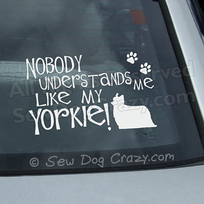 Funny Yorkie Car Window Stickers