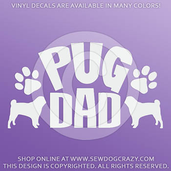 Vinyl Pug Dad Decals