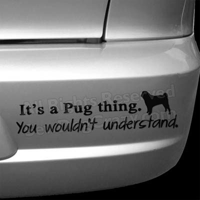 It's a Pug Thing Bumper Sticker