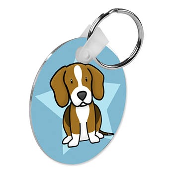 Cute Cartoon Beagle Keychain