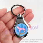 Pink Australian Cattle Dog Keychain
