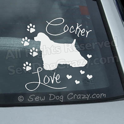 Cocker Spaniel Car Window Sticker